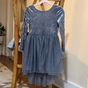 Cat & Jack Shimmering Silver Velvet Top